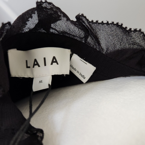 NEW NWT Laia Anthropologie Black Top Size XL - Picture 8 of 9